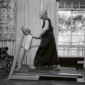 DALAJLAMA PŘI TRÉNINKU